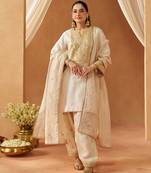 Daisy ivory kurta with salwar and dupatta