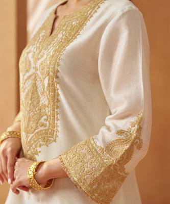 Daisy ivory kurta with salwar and dupatta 5