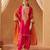 Hot pink kurta with salwar and dupatta