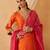 Burnt orange chauga with salwar and dupatta