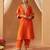 Burnt orange chauga with salwar and dupatta