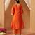 Burnt orange chauga with salwar and dupatta
