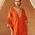 Burnt orange chauga with salwar and dupatta