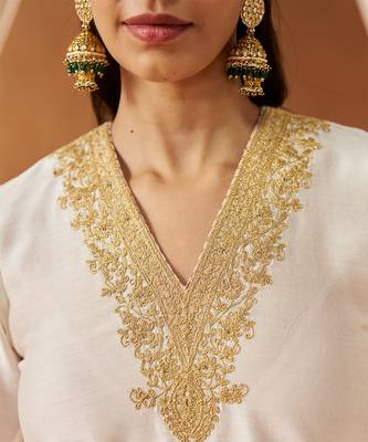 Daisy ivory chauga with salwar and dupatta 3