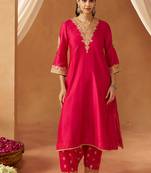 Hot pink with dupatta chauga and dupatta