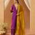 Deep purple chauga with salwar and dupatta