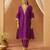 Deep purple chauga with salwar and dupatta