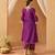 Deep purple chauga with salwar and dupatta