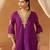 Deep purple chauga with salwar and dupatta