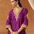 Deep purple chauga with salwar and dupatta