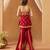 Deep red kurta with gharara and dupatta