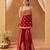 Deep red kurta with gharara and dupatta