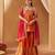 Burnt orange kurta with gharara and dupatta