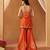 Burnt orange kurta with gharara and dupatta