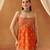 Burnt orange kurta with gharara and dupatta