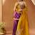 Deep purple kurta with gharara and dupatta