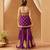 Deep purple kurta with gharara and dupatta