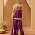 Deep purple kurta with gharara and dupatta