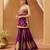 Deep purple kurta with gharara and dupatta
