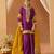 Deep purple kurta with sharara and dupatta