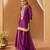 Deep purple kurta with sharara and dupatta