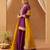 Deep purple kurta with sharara and dupatta