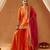 Burnt orange kurta with sharara and dupatta