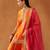 Burnt orange kurta with sharara and dupatta