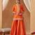 Burnt orange kurta with sharara and dupatta