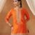 Burnt orange kurta with sharara and dupatta