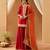 Deep red kurta with sharara and dupatta