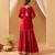 Deep red kurta with sharara and dupatta