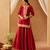Deep red kurta with sharara and dupatta