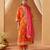 Burnt orange kurta with salwar and dupatta