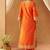 Burnt orange kurta with salwar and dupatta