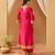 Hot pink kurta with salwar and dupatta
