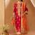 Deep red kurta with salwar and dupatta