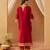 Deep red kurta with salwar and dupatta