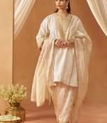 Daisy ivory kalidaar chauga with salwar and dupatta