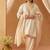 Daisy ivory kalidaar chauga with salwar and dupatta