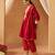Deep red kalidaar chauga with salwar with dupatta