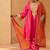 Hot pink kalidaar chauga with salwar with dupatta