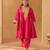Hot pink kalidaar chauga with salwar with dupatta