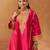 Hot pink kalidaar chauga with salwar with dupatta