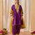 Deep purple kalidaar chauga with salwar with dupatta