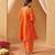 Burnt orange kalidaar chauga with salwar with dupatta