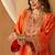 Burnt orange kalidaar chauga with salwar with dupatta