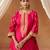 Hot pink kaaftan with salwar with dupatta
