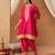 Hot pink kaaftan with salwar with dupatta
