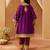 Deep purple kaaftan with salwar with dupatta